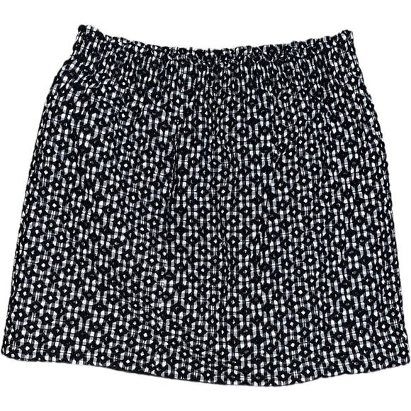 J. Crew Black Mini Skirt Gingham Pattern Pull on women’s size 4 | Sidewalk skirt - Picture 6 of 14